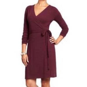 NWT maroon old navy wrap dress